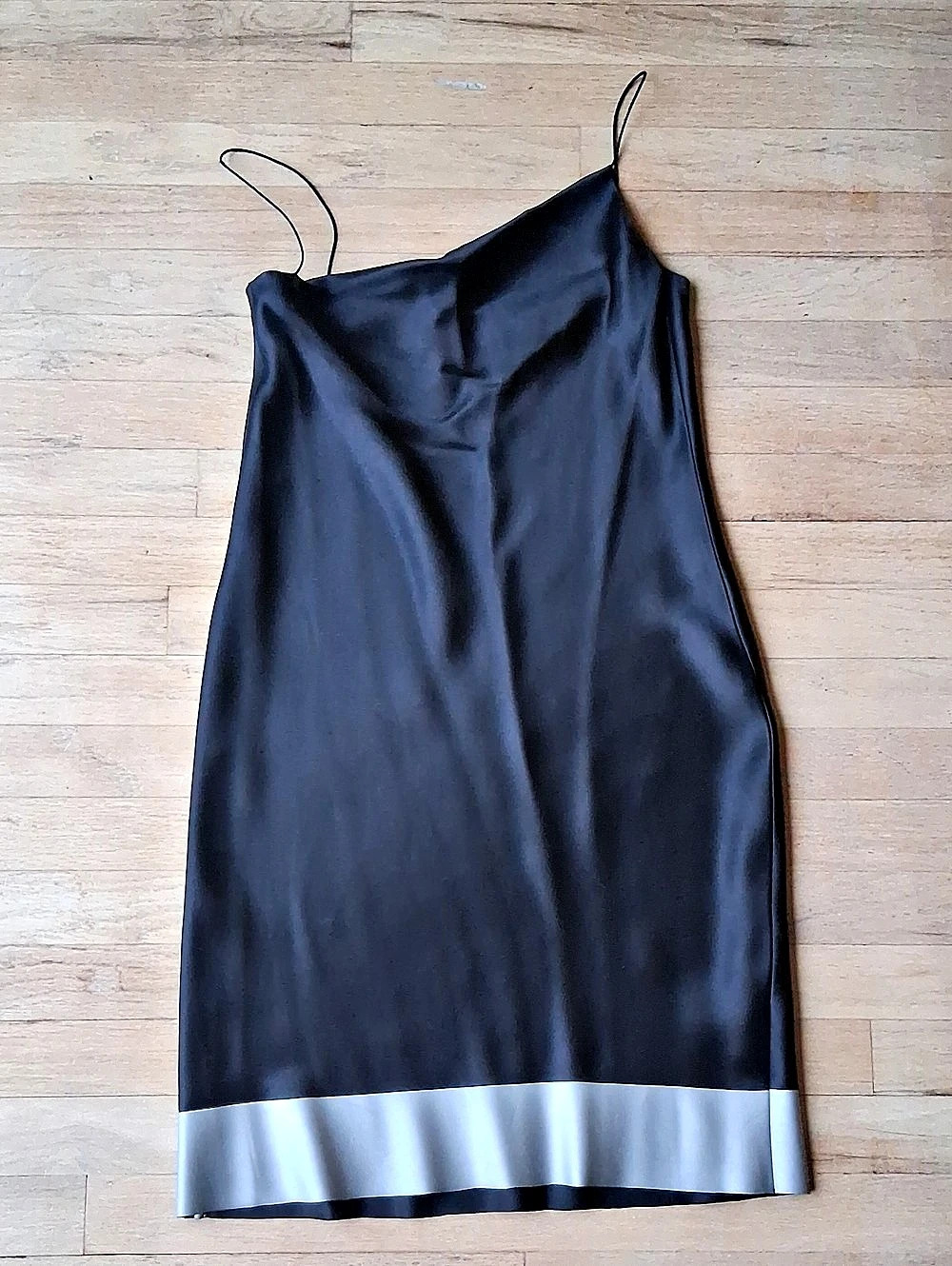 DKNY Black & Silver Slip Dress Size 4 Like New